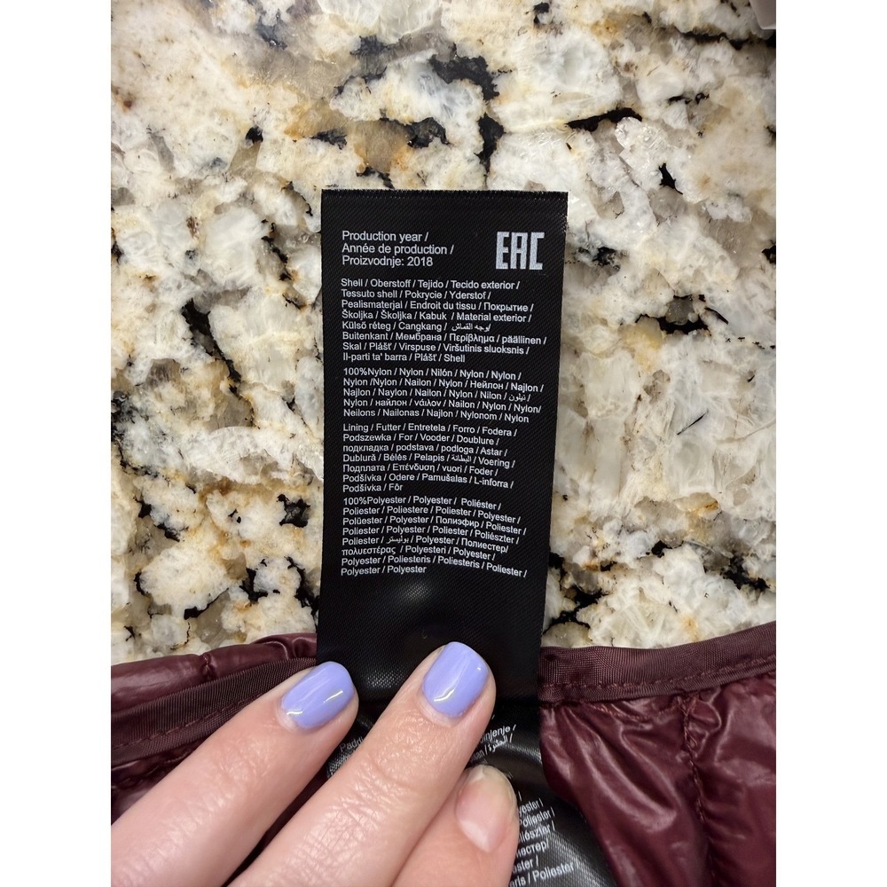 Vero Moda Burgundy Sally Soraya Short Puffer Jacket - Size Large - Picture 8 of 10